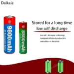 Best 1.5V AA9800mAh+AAA8800mAh+USBcharger 1.5V Rechargeable Nickel Hydrogen Battery, Used for Electronic Toys Camera Batteries - Image 4