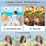 4K Digital Camera for Photography and Video Autofocus Anti-Shake 48MP Compact Vlogging Camera 3'' 180° Flip Screen with Flash - Image 4