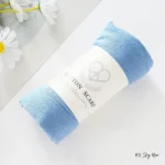 Fancy Fine Pleated Rayon Cotton Scarves Micro Crinkle Soft Cotton Long Shawl Factory Hemming Cheap Price Hijab - Image 26