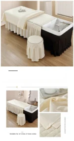 Head Washing Hairdressing Bedspread Barbershop Beauty Salon Hair Salon Thai Massage Bedspread Skin-Friendly SPA Bed Cover - Image 32