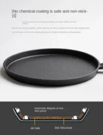 Uncoated Cast Iron Frying Pan Non Stick Multi Purpose Griddle For Pancakes Pizza Baking Stove Top Cooking Tool Anti Oil Spill - Image 18