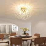LED Ceiling Lights Dandelion Crystal Pendant Lamps Modern Indoor Ceiling Chandeliers Home Hotel Decorative Lighting Luminaire - Image 2