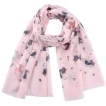 Fashion Cat Footprint Printing Woman Scarf Cotton Scarves Outdoors Relaxation Neckerchief Shawl Keep Warm To Prevent The Wind - Image 16