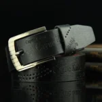 Men's Leather Belt Letter Print Luxury Classic Buckle Business Cowboy Vintage Waistband Alloy Belts - Image 16