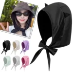 Cute Sunshade Hats Solid-colored Cat Ears Design Hooded Hat with Strap Fashion Personality Headwears Sunshade Caps For Women - Image 13