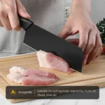 3-5PCS black stainless steel kitchen knife set, including a full set for kitchen, dormitory, household use, chef's knife, fr - Image 12