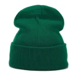 Knitted hats for men and women in autumn and winter, pure color, simple and versatile. Knitted hats with pullovers and cold hats - Image 9