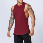 Muscle Exercise Tank Tops Men Summer Drop Armhole Vest Gym Clothing Cotton Singlet Cut Off Sleeveless T Shirt Bodybuilding Top - Image 8