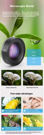 4-In-1 Phone Lens Kit Wide Angle, Macro, Fisheye & Telephoto Hd No-Distortion for All Smartphones - Image 13