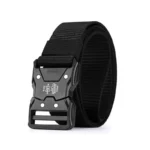 Tactical Belt Quick Release Nylon Braided Belt for Men Outdoor Hiking Work Duty with Black Buckle - Image 8