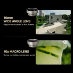 TILTA Khronos  Fisheye Lens 16mm Wide Angle Lens Micro 10x Macro Lens Telephoto Lens Camera Lens T-Mount Lenses for iPhone - Image 2