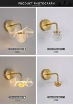 LED Wall Lamp Modern Luxury Flower Shaped Decorative Light Bedroom Bedside Study Dining Room Living Room Background Wall Lamp - Image 22
