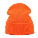 Knitted hats for men and women in autumn and winter, pure color, simple and versatile. Knitted hats with pullovers and cold hats - Image 16