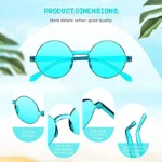Festival Fashion Sunglasses Circular Sunglasses Trendy Ocean Sunglasses Colorful Sunglasses For Parties Candy-Colored Glasses - Image 35