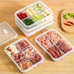 Refrigerator Food Storage Containers, Suitable For Meat And Other Food, Food-grade Airtight Containers, 2/4/6 Compartments. - Image 3