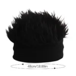 Hat with Wig Knitted Spiked Hairs Realistic Hip Hop Wig Hat Men Women Cold Weather Hats for Daily Wear Party Cosplay - Image 7