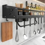 Kitchen Spice Storage Knives Holder Knife Stand Spice Rack Organizer Knives Holder Spoon and Chopsticks Rest Hanging Organizers - Image 2