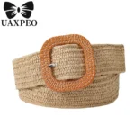 Fashion Summer Bohemian Waistband Braided Belts Straw Woven Belt Waist Belt
