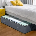 Foldable Underbed Bags -  Blankets Clothes Comforters Storage Bag Breathable Zippered Organizer for Bedroom