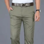 Men's Classic Stretch Casual Pants Business Office Straight Male Pants Brand Clothing Fashion Soft Cozy Trousers Solid Color - Image 13