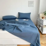 Bed Sheets Plaid Non-slip Comfortable Washed Twin Queen Full Size Nordic Style Universal Bedspread Simple Durable Antibacterial - Image 12