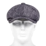 Retro Newsboy Caps Men British Painters Hats Autumn Winter Berets Herringbone Flat Cap Hip Hop Berets - Image 5