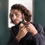 Electric Beard Trimmer for Men LED Hair Cutting Machine Intimate Area Shaver with Safety Razor Clipper for Facial Hair Shaving - Image 3