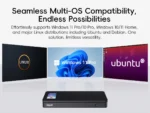MeLE Overclock X2 Mini PC,N150 16GB 512GB Micro Desktop Computer, 4K Triple Display, All-in-one USB-C, USB3.2/WiFi/BT/Ethernet - Image 12