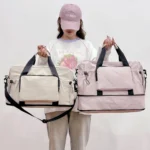 Travel Bag with Large Capacity for Short-Distance Travel, Storage Luggage Bag, Portable Lightweight Crossbody Sports and Fitness Bag for Women, Expandable and Can Be Attached to a Trolley Case - Image 4