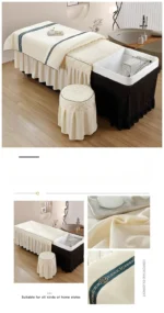 Head Washing Hairdressing Bedspread Barbershop Beauty Salon Hair Salon Thai Massage Bedspread Skin-Friendly SPA Bed Cover - Image 31