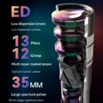 ED Low Dispersion 400mm Telephoto Lens, Fotorgear Pro with 13 Elements & 35mm Prism, No Vignette, IOS Stabilization for Phone - Image 5