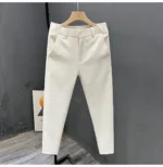 Casual Slim Fit Men's West Pants Thin Non-Ironed Business Suit Pants Comfortable Lightweight Breathable Cotton Summer Leisure... - Image 16