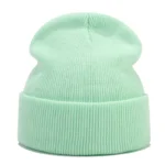Knitted hats for men and women in autumn and winter, pure color, simple and versatile. Knitted hats with pullovers and cold hats - Image 18