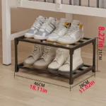 Shoe Rack for Closet,  Adjustable Shoe Rack for Small Space, Small Shoe Organizer for Front Door, Sturdy Metal,Front Door - Image 6