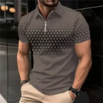 Summer T Shirts for Men 2026 Short Sleeve Men's Clothing Collar 3D Printing Plain Shirt Striped Polo Tees Fashion Pullover Tops - Image 19