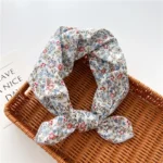 Floral Polka Dot Square Scarf Cotton Scarves Headband Headscarf Decoration Women Flower Kerchief Neckerchief Head Wrap Bandanas - Image 24