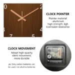 Modern Round Wall Clock Wooden Grain Non-Ticking Wall Clock for Living Room Bedroom Kitchen Office Home Decor Minimalist Style - Image 13