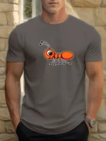 T Shirts For Men Ant 100% Cotton Graphic Printing Summer Round Neck T-Shirt Casual Breathable Street Style Daily Top - Image 9