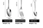 Western Dining Utensils Three-Piece Set Steak Knife Fork Soup Spoon Stainless Steel Cutlery Dishwasher Safe Dinnerware Set - Image 29