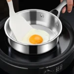 16cm/20cm Frying Pan Stainless Steel Frying Pan Non Coated Flat Bottom Household Cooking Steak Omelet Pan General - Image 5