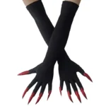 Ladies' Gloves, Long Hook-Finger Tinted Gloves, Ball Gloves, Bride's Wedding Dress Gloves, Sun-Protective Fashion Gloves C101 - Image 26