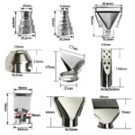 Hot Air Gun Nozzle Heat Gun Welding Nozzles 220V Hair Dryer Nozzle for Soldering Airbrush Nozzle for Construction Hair Dryer