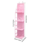 4Layer Storage Bag Foldable Hanging Organizers for Bathroom Behind Door Snacks Toys Clothes Storage Accessories Closet Organizer - Image 7