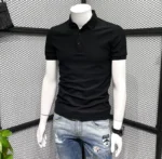 Polo Men's T-shirt Slim Fit Clothes Streetwear Top Embroidery Print With Collar Man Tee Shirts Graphic White Vintage Hot S - Image 26