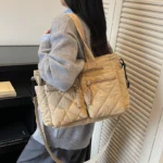 Large capacity Tote Bags for Women Shoulder Side Bag Fashion Space cotton Shopping Bags Multi-pocket Messenger Bag Lady Handbags - Image 12
