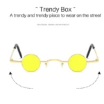 Vintage Sunglasses Round Steampunk Sunglasses Round Metal Frame Small Round Sunglasses Gothic Sunglasses Hippy Glasses - Image 5