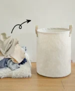 Foldable Fabric Laundry Basket Home Use Dirty Clothes Hamper Toy Storage Basket Wash Tub Bedroom Utility Storage Basket - Image 29