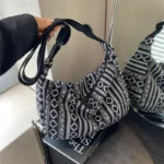 Crossbody Bags Tribal Style Shoulder Bag, Foldable Crossbody Striped Pattern, Flag Theme Hand Washable Edge Painted Lining - Image 28