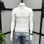 Polo Men's T-shirt Slim Fit Clothes Streetwear Top Embroidery Print With Collar Man Tee Shirts Graphic White Vintage Hot S - Image 10