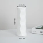 Nordic Vases Pure White Plastic Vases Imitation Ceramic Flower Vases Desktop Flowerpot Wedding Decor Home Ornament - Image 30